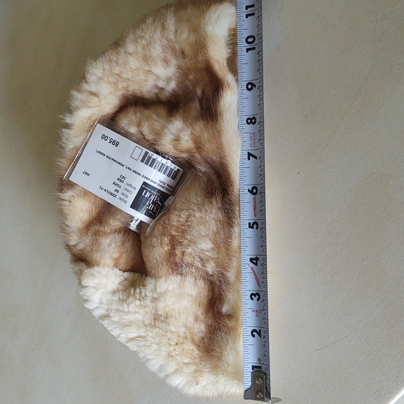 Saks Fifth Avenue Semi-Sheared Mink Beret - Picture 5 of 6